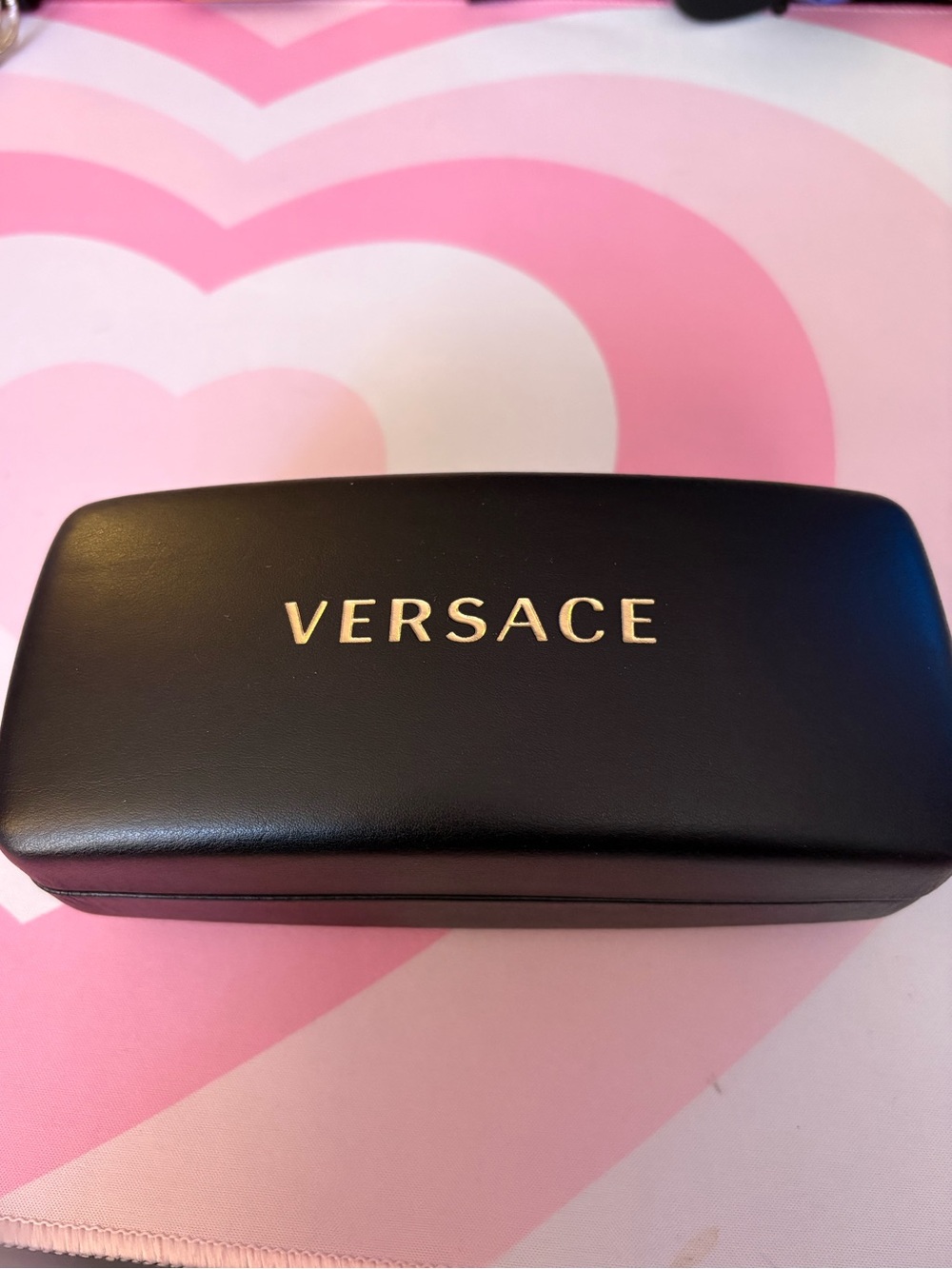 Versace Black and Gold Sunglasses Case
